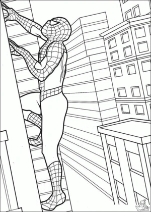 Spiderman 80 kleurplaat om te printen en kleuren