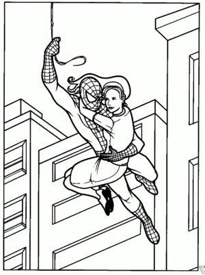Spiderman 85 kleurplaat om te printen en kleuren