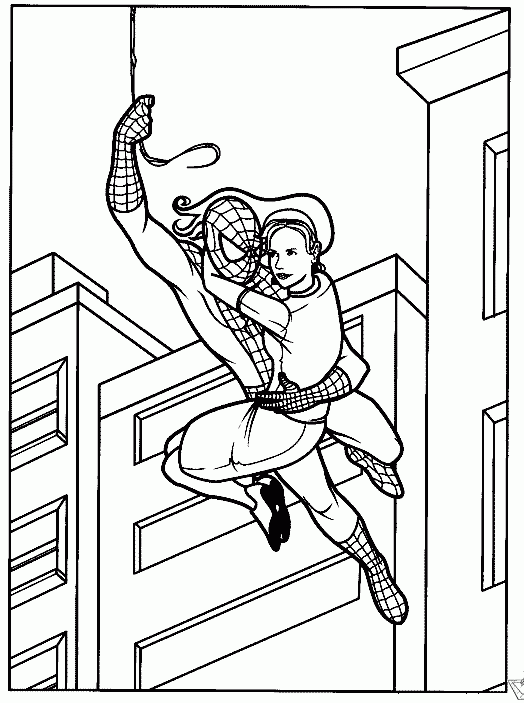 Spiderman 85 kleurplaat