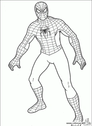 Spiderman 98 kleurplaat om te printen en kleuren