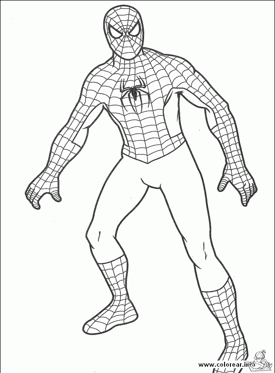 Spiderman 98 kleurplaat