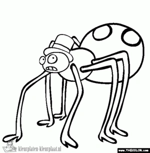 Spin 12 kleurplaat om te printen en kleuren