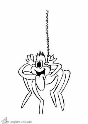 Spin 5 kleurplaat om te printen en kleuren