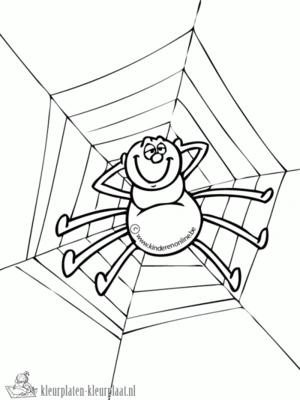 Spin 6 kleurplaat om te printen en kleuren