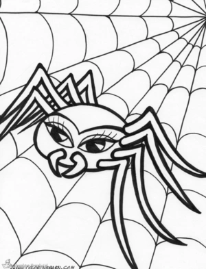 Spin 9 kleurplaat om te printen en kleuren