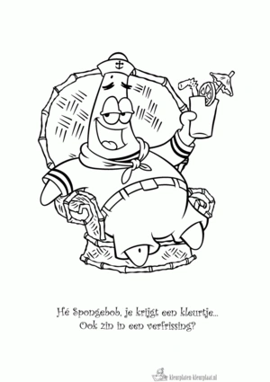 Spongebob 104 kleurplaat om te printen en kleuren