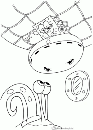 Spongebob 11 kleurplaat om te printen en kleuren