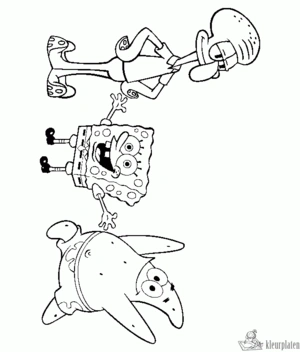 Spongebob 17 kleurplaat om te printen en kleuren