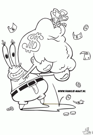 Spongebob 32 kleurplaat om te printen en kleuren