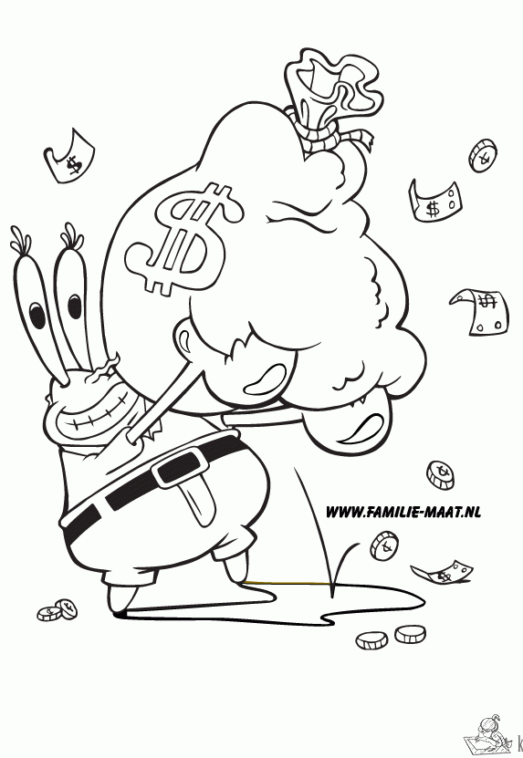 Spongebob 32 kleurplaat