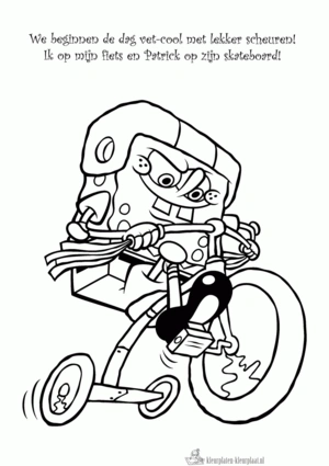 Spongebob 40 kleurplaat om te printen en kleuren