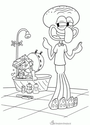 Spongebob 56 kleurplaat om te printen en kleuren