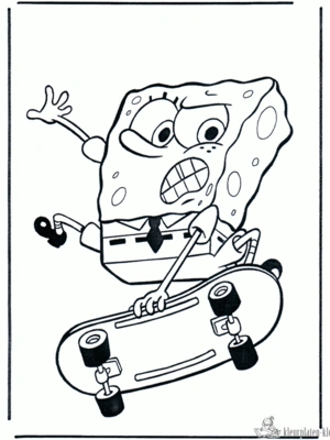 Spongebob 6 kleurplaat om te printen en kleuren