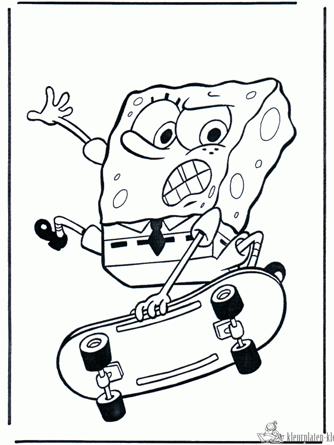 Spongebob 6 kleurplaat