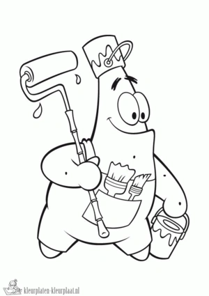 Spongebob 85 kleurplaat om te printen en kleuren