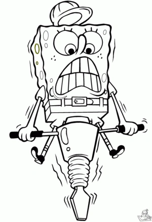 Spongebob 97 kleurplaat om te printen en kleuren