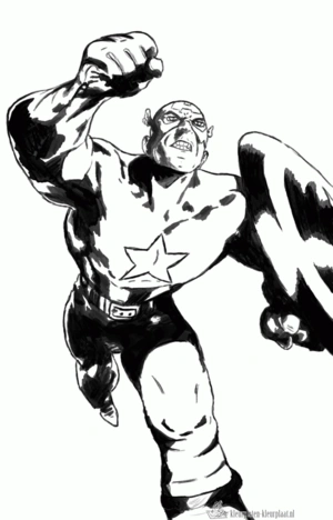 Superhelden 11 kleurplaat om te printen en kleuren
