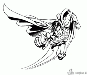 Superhelden 7 kleurplaat om te printen en kleuren