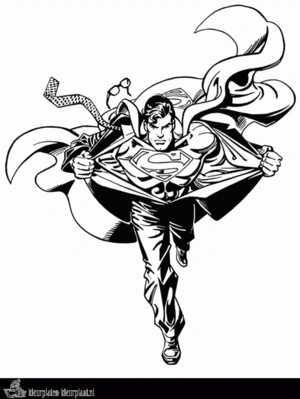 Superman 10 kleurplaat om te printen en kleuren
