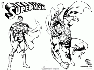 Superman 14 kleurplaat om te printen en kleuren
