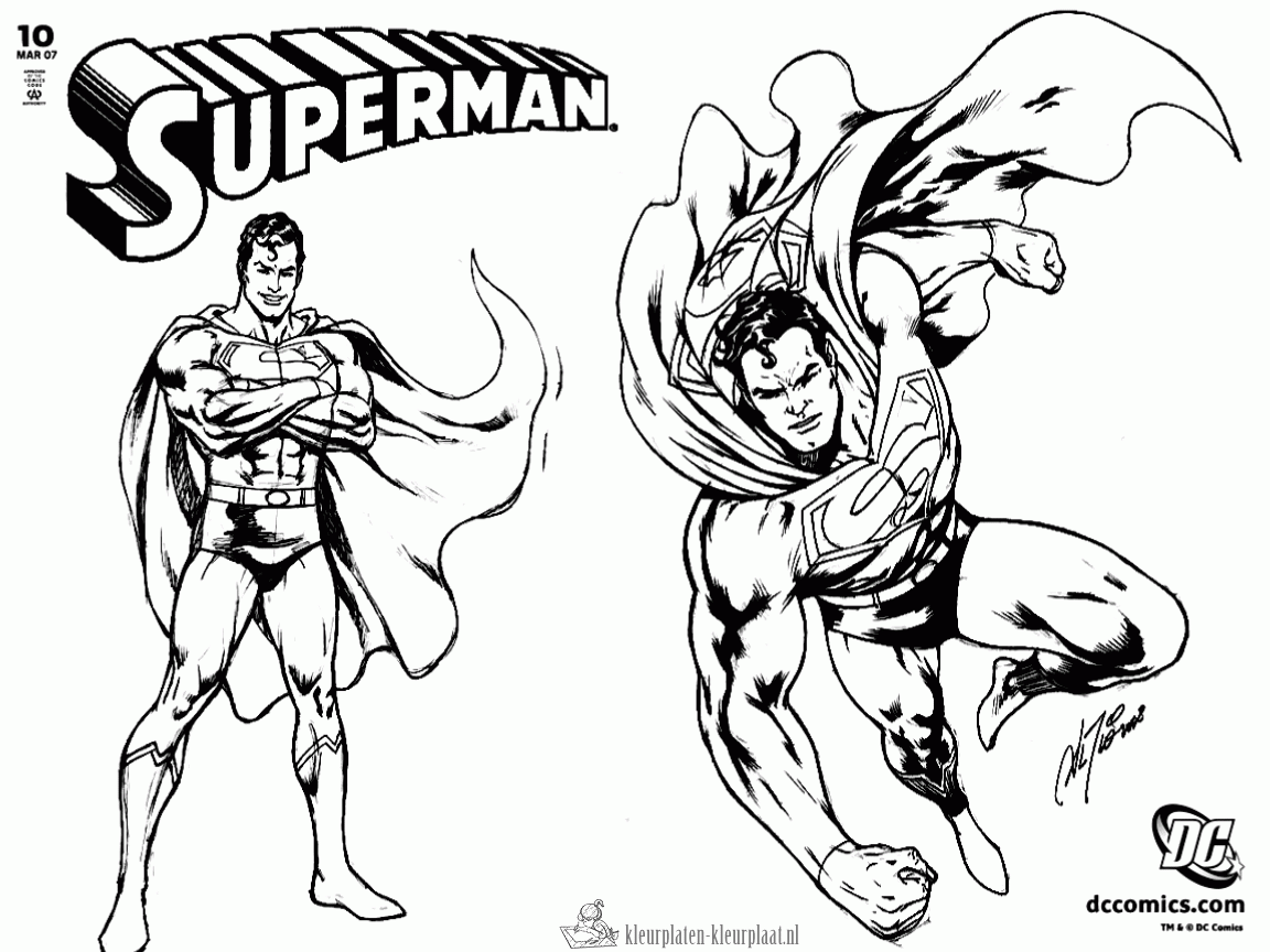 Superman 14 kleurplaat
