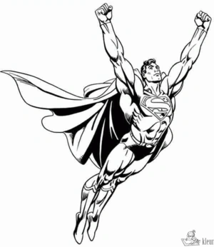 Superman 15 kleurplaat om te printen en kleuren
