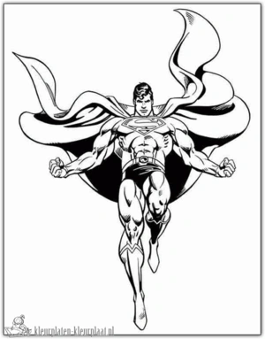 Superman 22 kleurplaat om te printen en kleuren