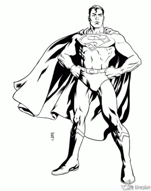 Superman 30 kleurplaat om te printen en kleuren