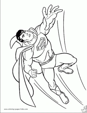 Superman 35 kleurplaat om te printen en kleuren