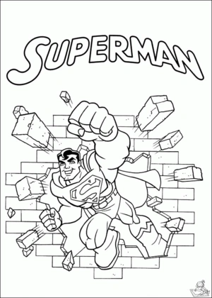 Superman 39 kleurplaat om te printen en kleuren