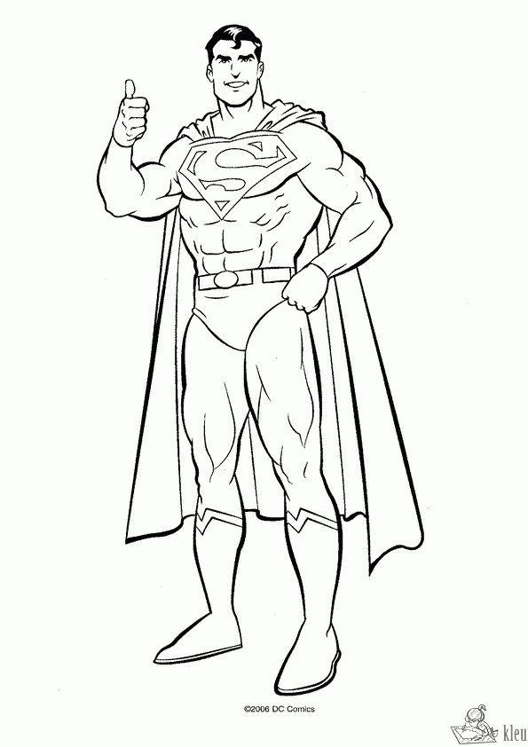 Superman 57 kleurplaat