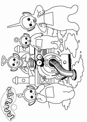 Teletubbies 8 kleurplaat om te printen en kleuren