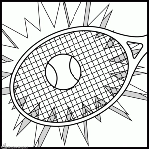 Tennis 7 kleurplaat om te printen en kleuren