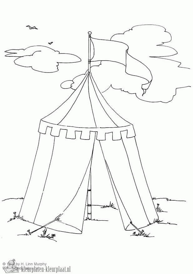 Tent 5 kleurplaat