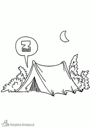 Tent 7 kleurplaat om te printen en kleuren