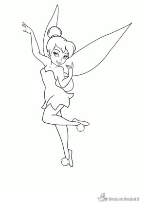 Tinkerbell 10 kleurplaat om te printen en kleuren