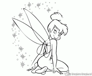 Tinkerbell 14 kleurplaat om te printen en kleuren