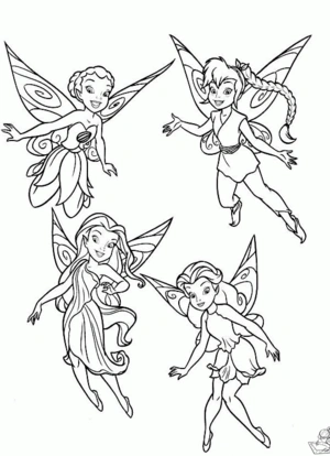 Tinkerbell 15 kleurplaat om te printen en kleuren