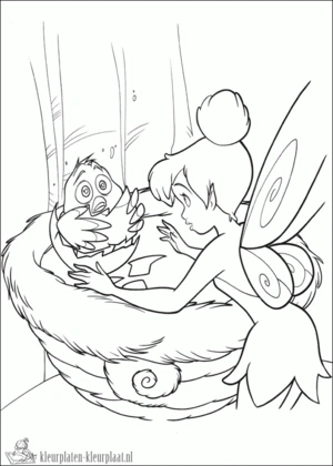 Tinkerbell 17 kleurplaat om te printen en kleuren