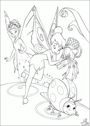 Tinkerbell 23 kleurplaat om te printen en kleuren
