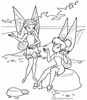 Tinkerbell 24 kleurplaat om te printen en kleuren
