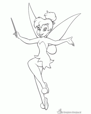 Tinkerbell 26 kleurplaat om te printen en kleuren