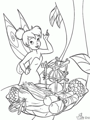 Tinkerbell 40 kleurplaat om te printen en kleuren