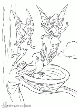 Tinkerbell 5 kleurplaat om te printen en kleuren