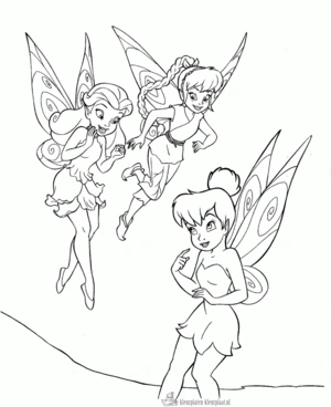Tinkerbell 7 kleurplaat om te printen en kleuren