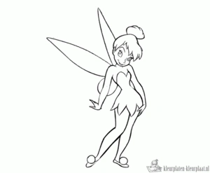 Tinkerbell 8 kleurplaat om te printen en kleuren