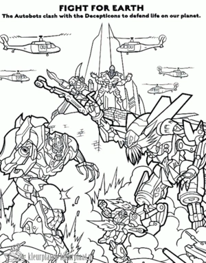 Transformers 10 kleurplaat om te printen en kleuren