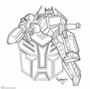 Transformers 4 kleurplaat om te printen en kleuren