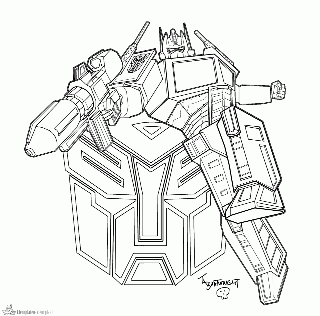 Transformers 4 kleurplaat