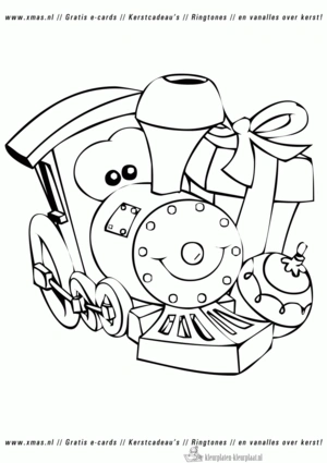 Trein 10 kleurplaat om te printen en kleuren